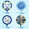 20 Pcs Father's Day Balloons, Happy Father's Day Mylar Balloons, Blue, White, Round, Self Sealing, Unisex, Adults